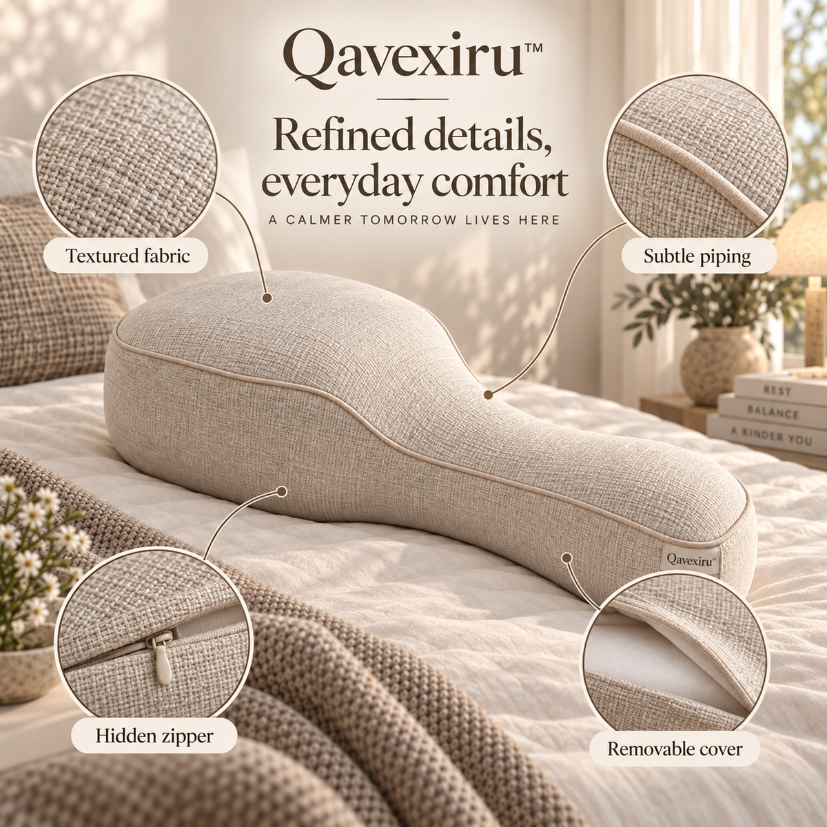 Qavexiru™ KneeArc Sleep Bridge  A Better Place for Your Legs to Settle