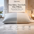 Qavexiru™ ThermaFlip Pillow Core Two Sides. Two Feels. One Pillow.