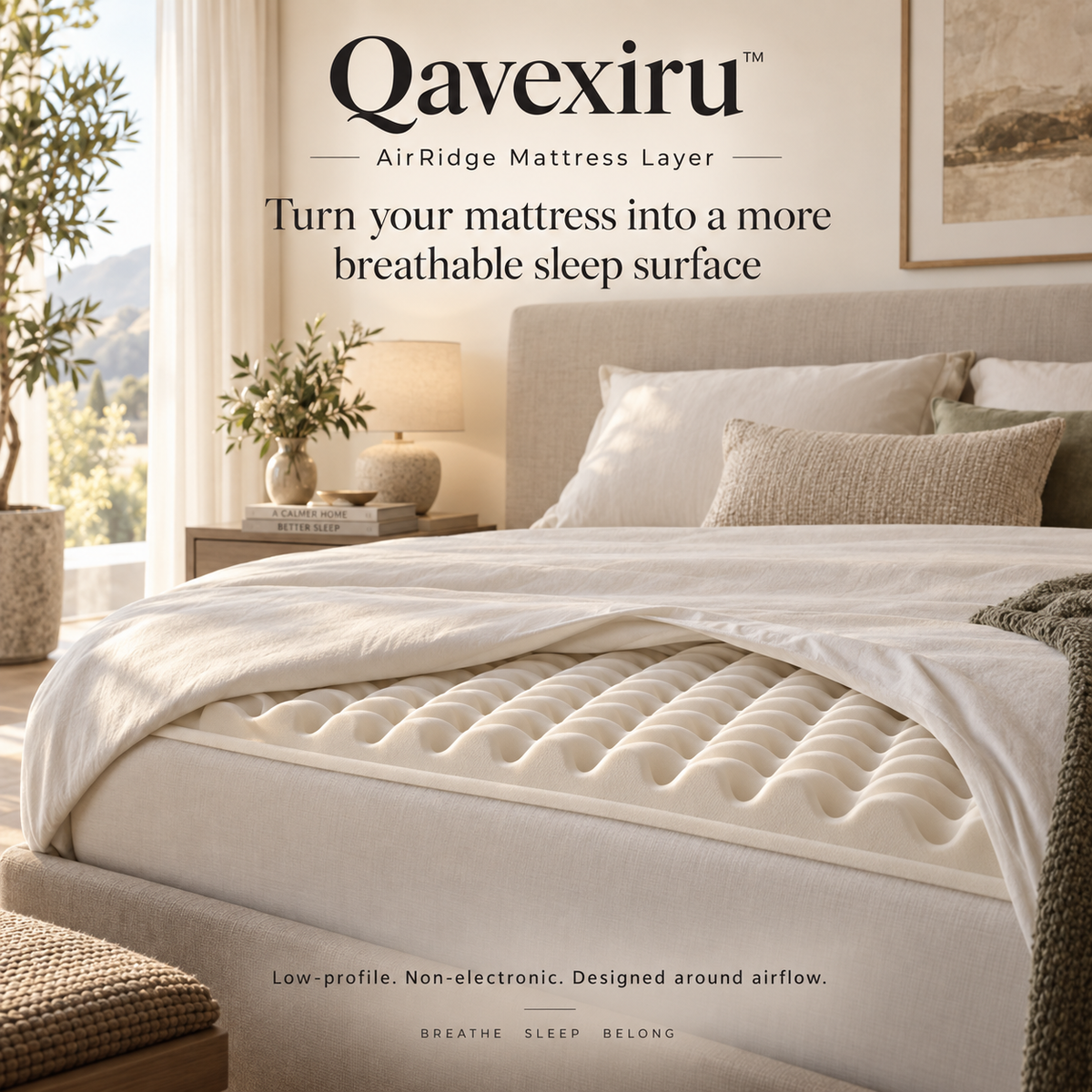 Qavexiru™ AirRidge Mattress Layer Turn Your Mattress Into a More Breathable Sleep Surface