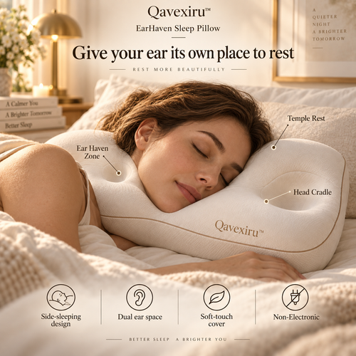 Qavexiru™ EarHaven Sleep Pillow Give Your Ear Its Own Place to Rest
