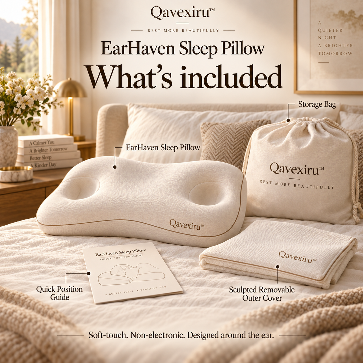 Qavexiru™ EarHaven Sleep Pillow Give Your Ear Its Own Place to Rest