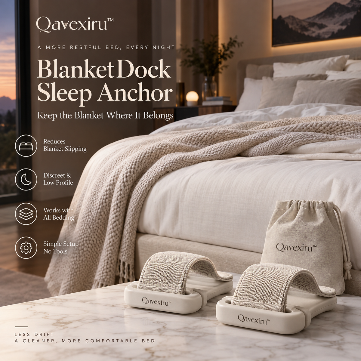 Qavexiru™ BlanketDock Sleep Anchor Keep the Blanket Where It Belongs