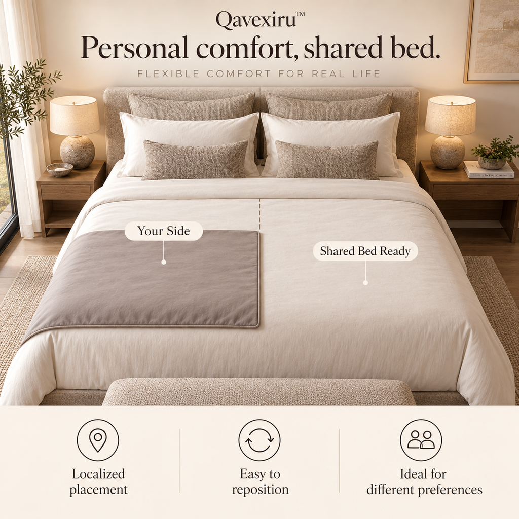 Qavexiru™ CoolFold Bed Scarf Cool the Part of the Bed That Actually Feels Too Warm