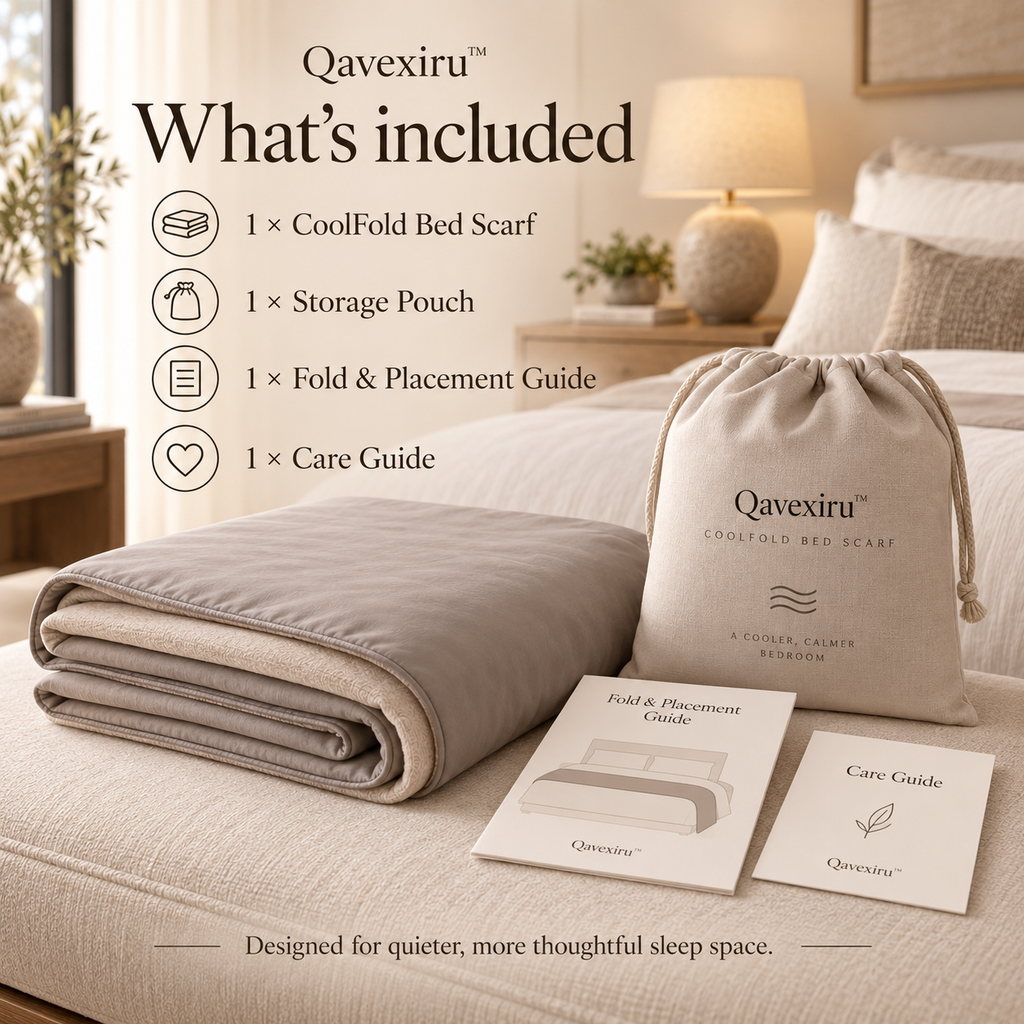 Qavexiru™ CoolFold Bed Scarf Cool the Part of the Bed That Actually Feels Too Warm