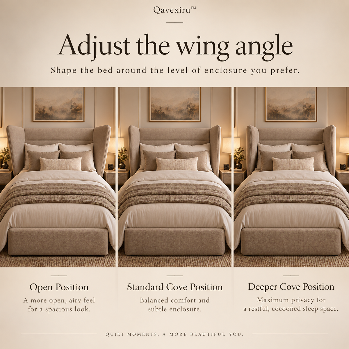 Qavexiru™ QuietCove Headboard Wings Turn the Head of Your Bed Into a Quieter, More Private Space