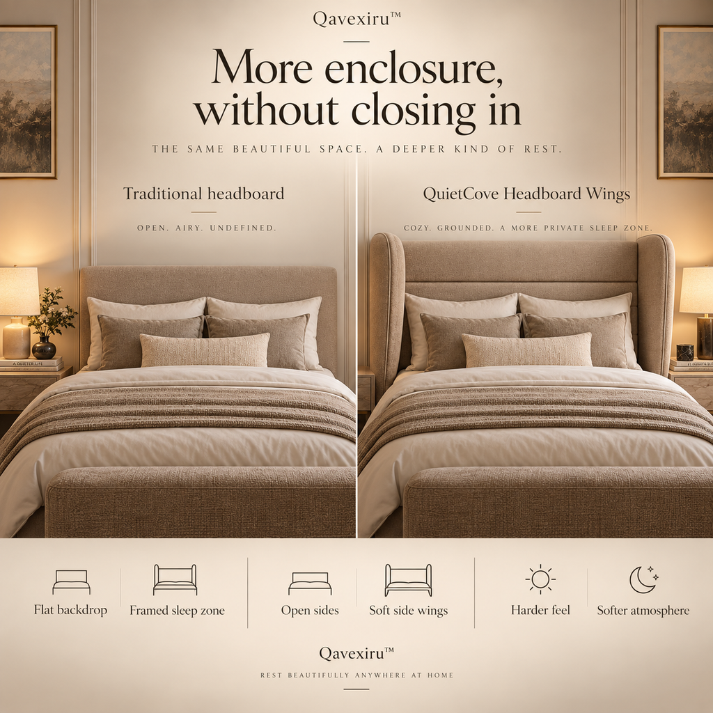 Qavexiru™ QuietCove Headboard Wings Turn the Head of Your Bed Into a Quieter, More Private Space
