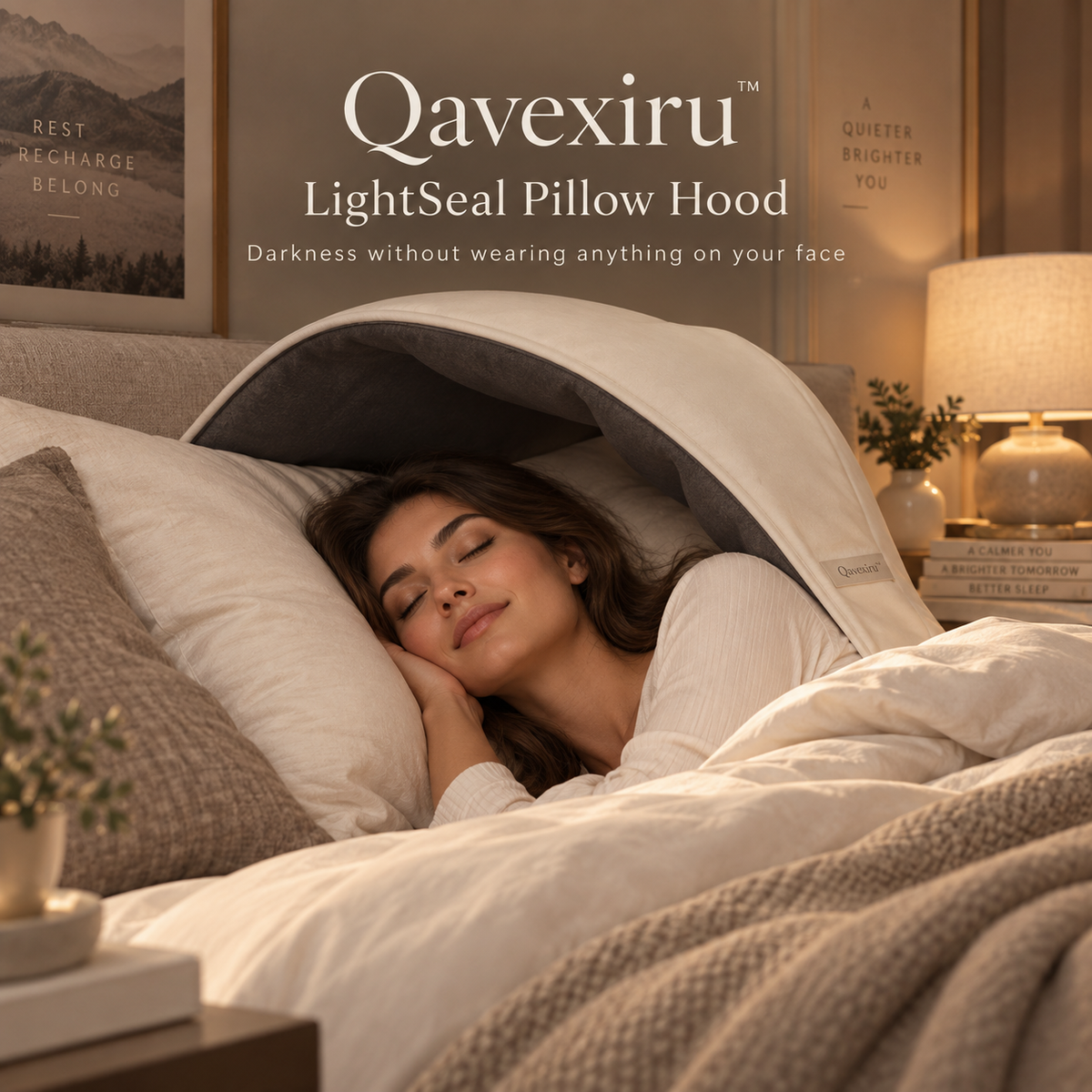 Qavexiru™ LightSeal Pillow Hood Darkness Without Wearing Anything on Your Face