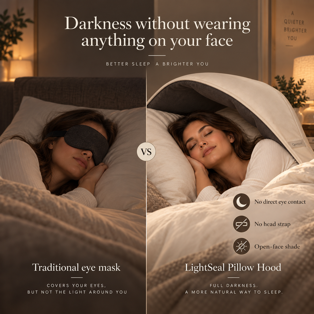 Qavexiru™ LightSeal Pillow Hood Darkness Without Wearing Anything on Your Face