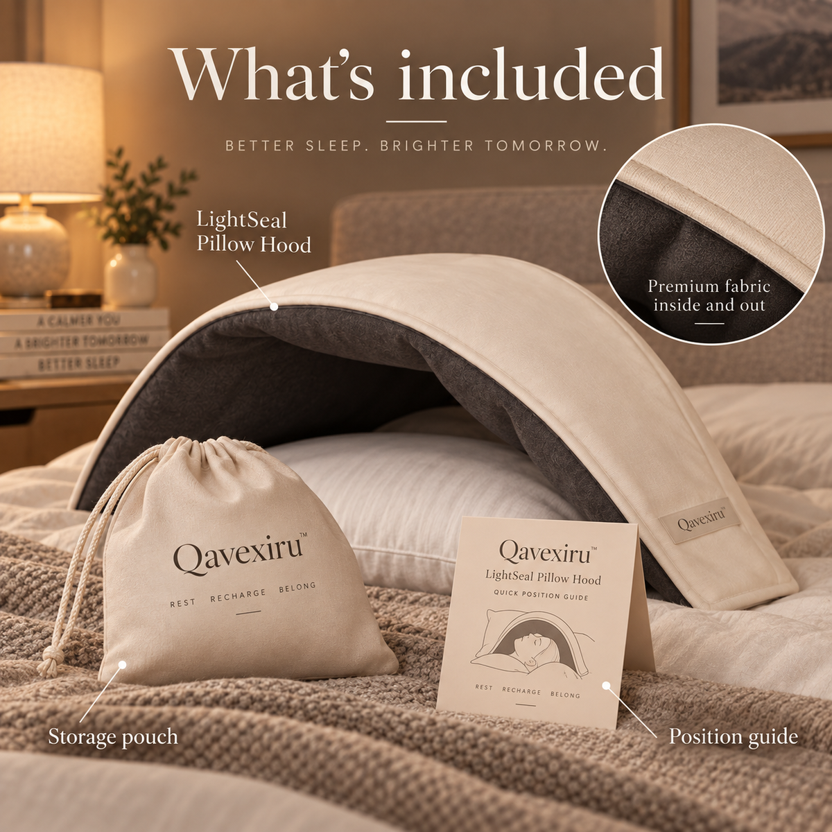 Qavexiru™ LightSeal Pillow Hood Darkness Without Wearing Anything on Your Face