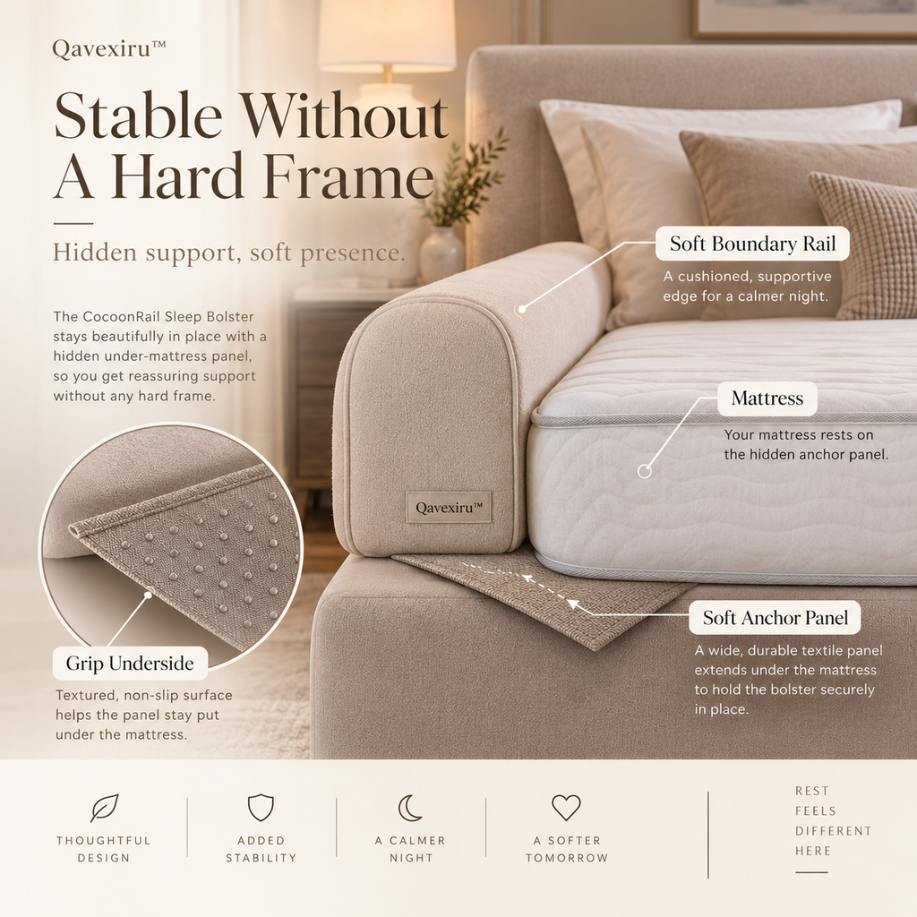 Qavexiru™ CocoonRail Sleep Bolster Give Your Bed a Softer Edge