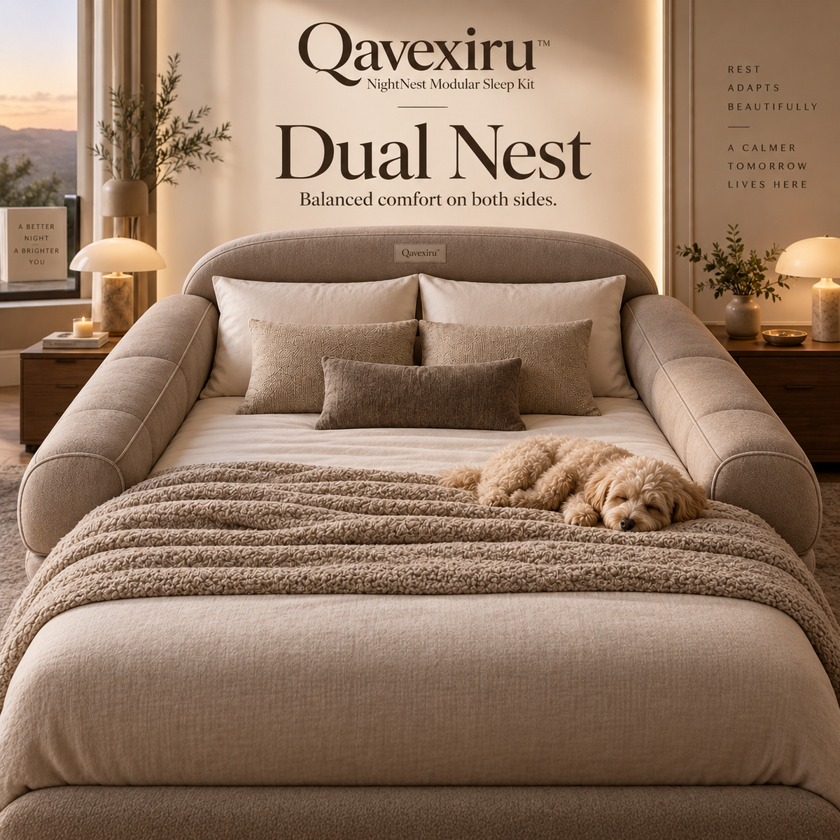 Qavexiru™ NightNest Modular Sleep Kit One Bed. More Than One Way to Settle In.